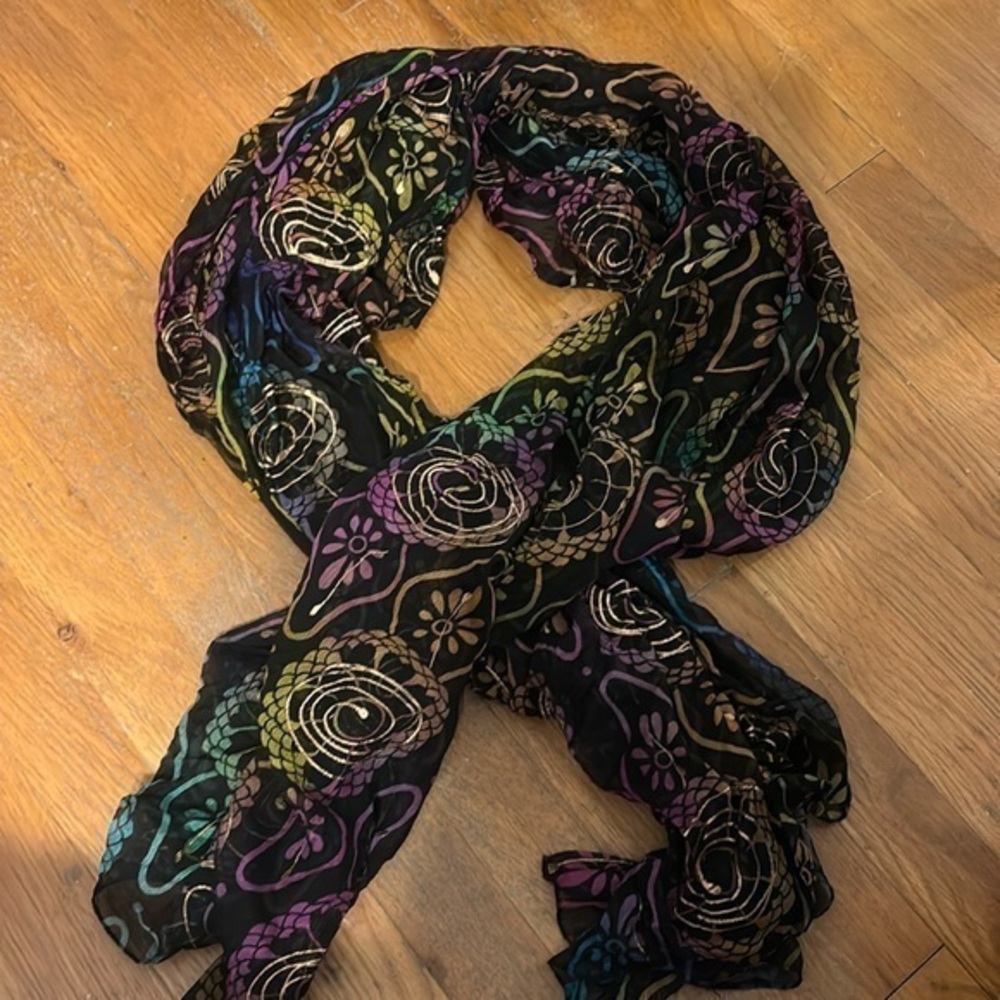 colorful sheer scarf sarong shawl